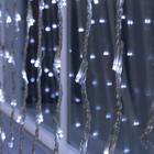 Гирлянда «Водопад» 2 × 6 м, IP44, УМС, прозрачная нить, 1500 LED, свечение белое, 8 режимов, 220 В - Фото 3