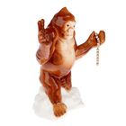 Сувенир керамика "Шимпанзе хвастунишка" со стразами, коричневый, 11,5х11,2х5 см - Фото 2