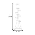 Подставка для цветов «Стелла-9», d=20 см, цвет белое серебро - Фото 6