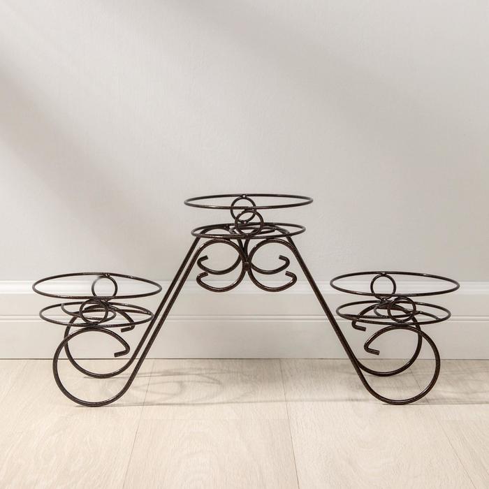 Подставка для цветов «Фиалка-3», d=16 см, цвет медный антик - Фото 1