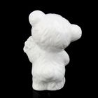 Сувенир керамика "Медвежонок с букетиком" со стразами, белый, 9,5х5,8х5,3 см - Фото 4