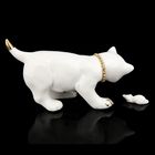 Сувенир керамика "Кот с мышкой" белый, со стразами, 9х14,5х6,4 см - Фото 4