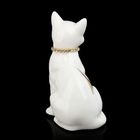 Сувенир керамика "Белый кот в ошейнике" со стразами, 10,7х7,3х4,8 см - Фото 3