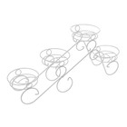 Подставка для цветов «Фиалка-4», d=16 см, цвет белое серебро - Фото 1