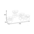 Подставка для цветов «Фиалка-4», d=16 см, цвет белое серебро - Фото 3