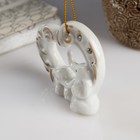 Сувенир керамика "Два слоника в сердце" со стразами 5,4х6,1х1,8 см - Фото 3