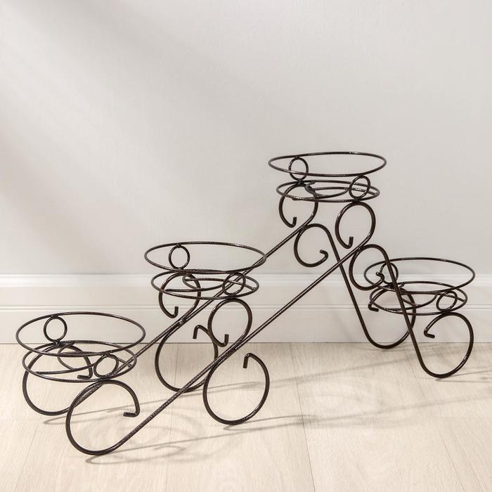 Подставка для цветов «Фиалка-4», d=16 см, цвет медный антик - Фото 1