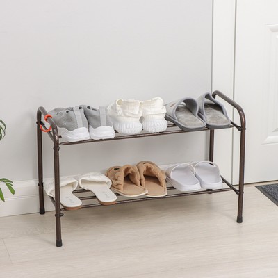 Подставка для обуви, 2 яруса, 65×30×45 см, цвет медный антик