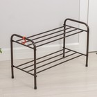 Подставка для обуви, 2 яруса, 65×30×45 см, цвет медный антик - Фото 3