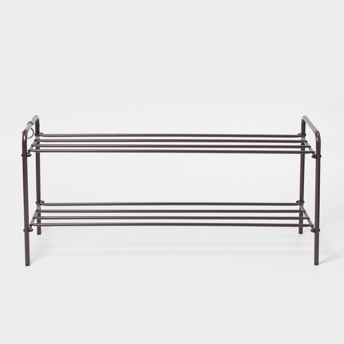 Подставка для обуви, 2 яруса, 87×30×40 см, цвет МИКС - Фото 1