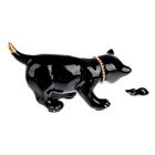 Сувенир керамика "Кот с мышкой" черный, со стразами, 9х14,5х6,4 см - Фото 4