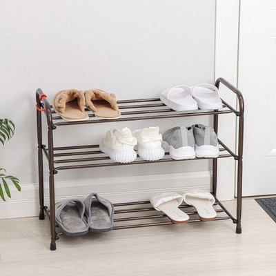 Подставка для обуви, 3 яруса, 65×30×48 см, цвет медный антик