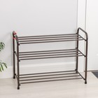 Подставка для обуви, 3 яруса, 65×30×48 см, цвет медный антик - Фото 2