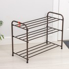 Подставка для обуви, 3 яруса, 65×30×48 см, цвет медный антик - Фото 3