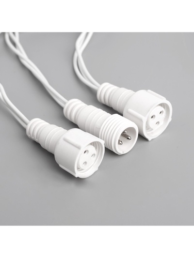 Гирлянда «Нить» 10 м, IP44, УМС, белая нить, 100 LED, свечение красное, 220 В