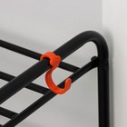 Подставка для обуви с сиденьем, 3 яруса, 89×30×48 см, цвет чёрный - Фото 3