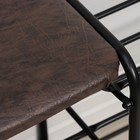 Подставка для обуви с сиденьем, 3 яруса, 89×30×48 см, цвет чёрный - Фото 4