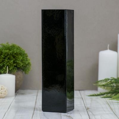 Ваза для цветов «Пять вечеров», прямая, 330 мл, 21×5.5 см, стекло, чёрная глянцевая