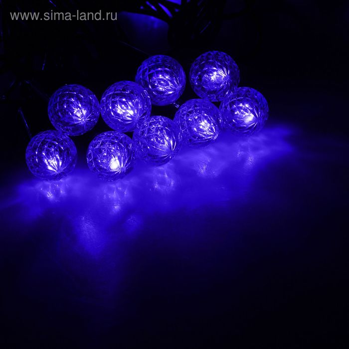 Гирлянда "Метраж" улич. с насад. "Фонарик" 5 м, Н.Т. LED-40-220V, контр. 8 р, СИНИЙ - Фото 1