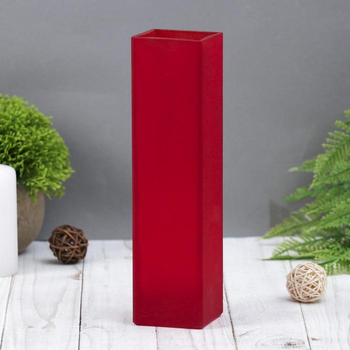 Ваза «Пять вечеров», прямая, 330 мл, 21×5.5×5.5 см, стекло, красная - Фото 1