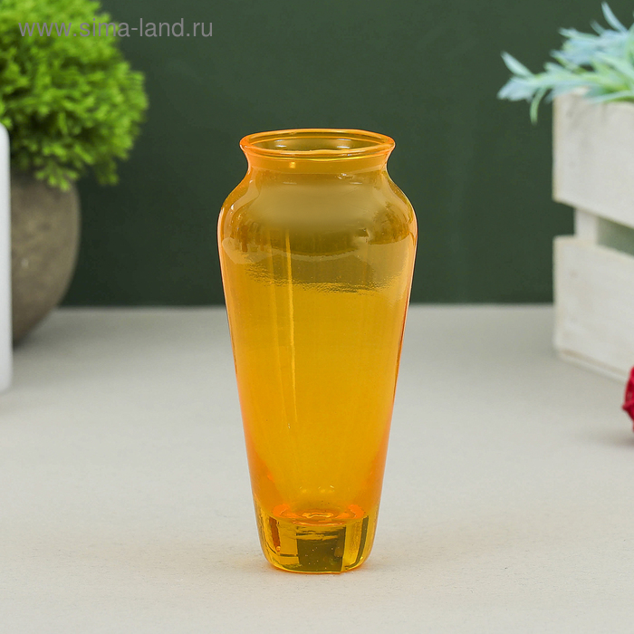 Ваза "Весна" 12/4 малая 12х6 см, 0,15л оранжевый - Фото 1