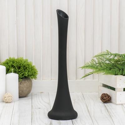 Ваза «Пять вечеров», 150 мл, d=2.5 см, 30×9 см, стекло, чёрная матовая