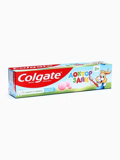 Детская зубная паста Colgate «Доктор Заяц», со вкусом жвачки, 66 мл