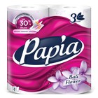 Туалетная бумага Papia Bali Flower, 3 слоя, 4 рулона - фото 318622228
