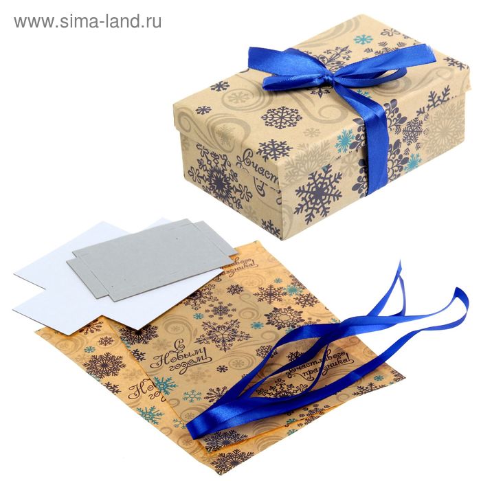 Подарочная коробка «Снежный узор», набор для декора, 21 × 30 см - Фото 1