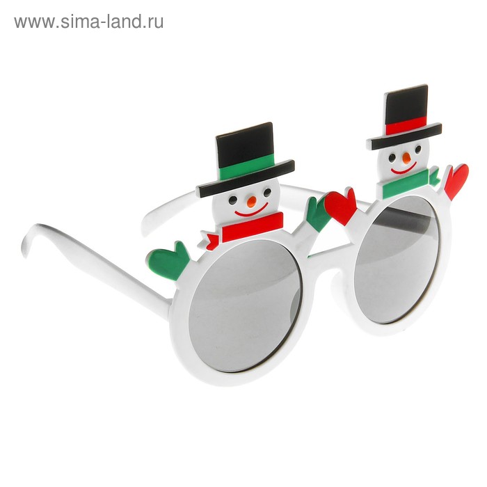 Карнавальные очки «Снеговик» - Фото 1