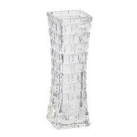 Ваза «Геометрия», клетка, 17.5×5.5 см, стекло, прозрачная