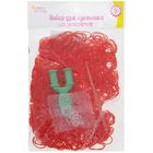 Резиночки для плетения ребристые красные, набор 1000 шт., крючок, крепления, пяльцы - Фото 2