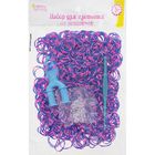 Резиночки для плетения розово-синие, набор 1000 шт., крючок, крепления, пяльцы - Фото 1