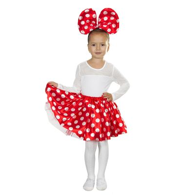 Карнавальный набор «Милашка», ободок, юбка, 3-6 лет, цвет красный