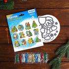 Новогодняя фреска блёстками «Снеговик» - Фото 3