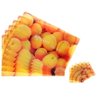 Набор салфеток сервировочных на стол Доляна Real 3D «Персики», 12 шт: (6 шт - 41×27 см), (6 шт - 10×10 см) - Фото 1