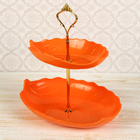 Этажерка-фруктовница «Лист», 2 яруса, 24×18×20 см, цвет МИКС - Фото 3