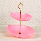 Этажерка-фруктовница «Лист», 2 яруса, 24×18×20 см, цвет МИКС - Фото 4