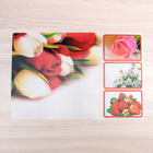 Набор салфеток сервировочных на стол Real 3D «Тюльпаны», 12 шт: (6 шт - 41×27 см), (6 шт - 10×10 см) - Фото 2