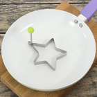 Форма для яичницы и оладьев "Звезда", цвет оранжевый - Фото 1