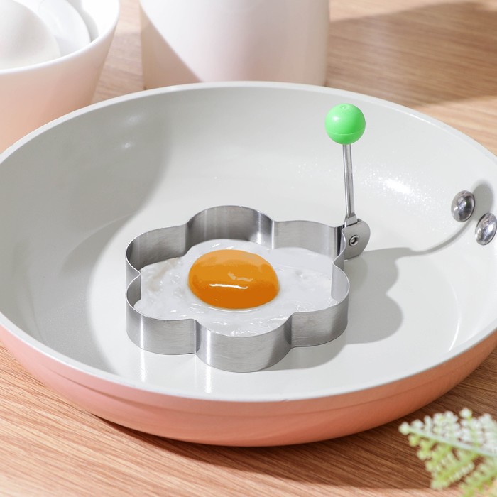 Форма для яичницы и оладий Доляна «Ромашка», металл - Фото 1