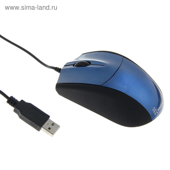 Мышь Smartbuy 325, проводная, оптическая, 1000 dpi, USB, синяя - Фото 1