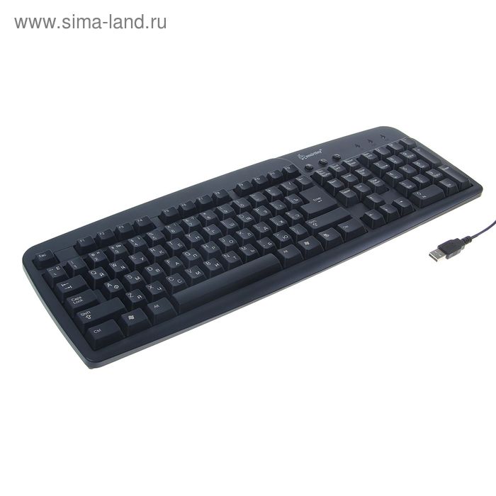 Клавиатура Smartbuy 108, проводная, мембранная, 107 клавиш, USB, черная - Фото 1