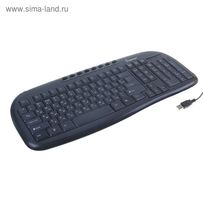 Клавиатура Smartbuy 205, проводная, мембранная, 111 клавиш, USB, черная - Фото 1