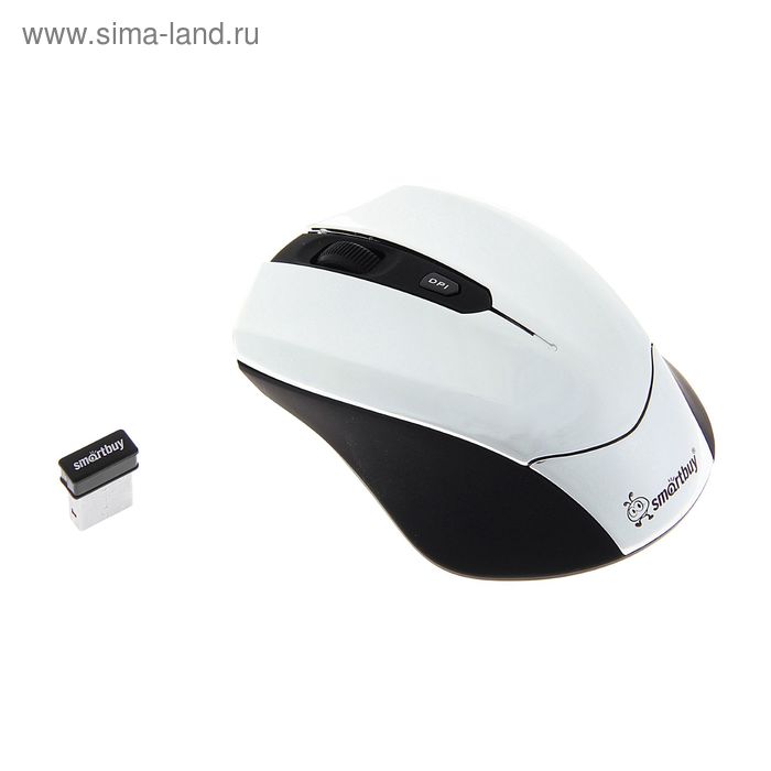 Мышь Smartbuy 356AG, беспроводная, оптическая, 2000 dpi, до 10 м, USB, хром - Фото 1