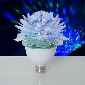 Лампа-проектор"Хрустальный Цветок", d=12,5 см. эффект зеркального шара Е27, V220 RGB