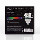 Световой прибор «Хрустальный цветок» 12.5 см, Е27, свечение RGB - Фото 4