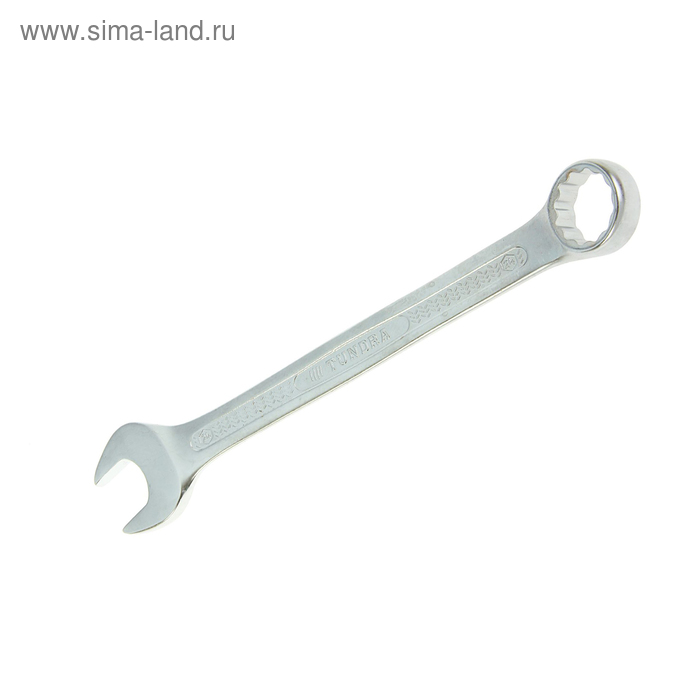 Ключ комбинированный усиленный ТУНДРА, CrV, холодный штамп, матовый, антислип, 24 мм - Фото 1