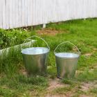 Ведро хозяйственное оцинкованное с ручкой, 12 л, d=30 см, h=26 см, ГОСТ - Фото 9