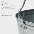 Ведро хозяйственное оцинкованное с ручкой, 12 л, d=30 см, h=26 см, ГОСТ - Фото 3